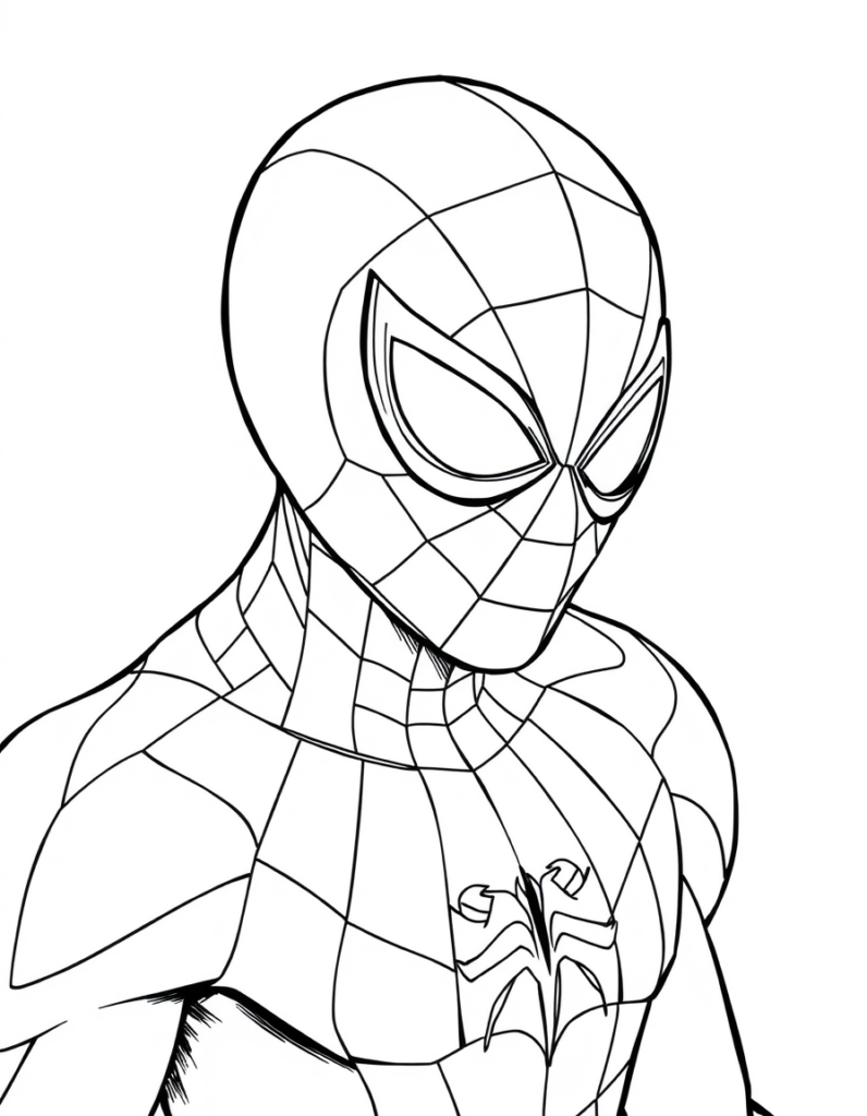 Spider-Man swings through the city, red and blue suit shining. Focused and determined, he strikes mid-air, showcasing agility, strength, and unwavering dedication to protecting the bustling streets below.
