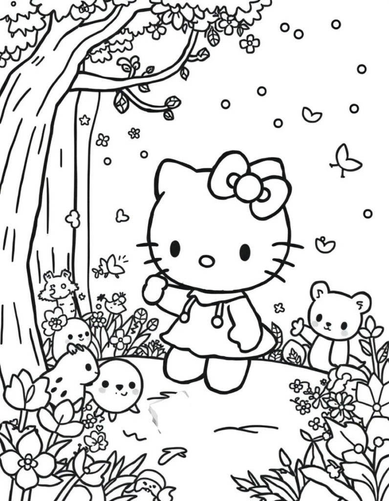 hello kitty coloring pages
