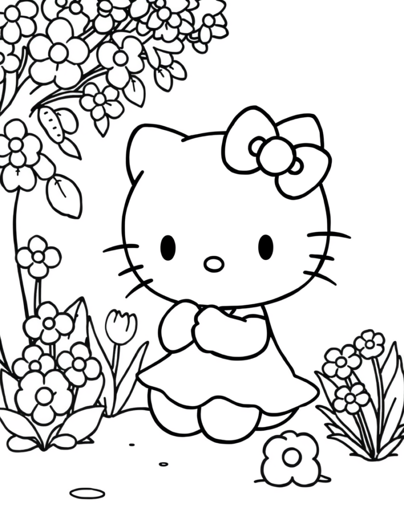 hello kitty coloring pages