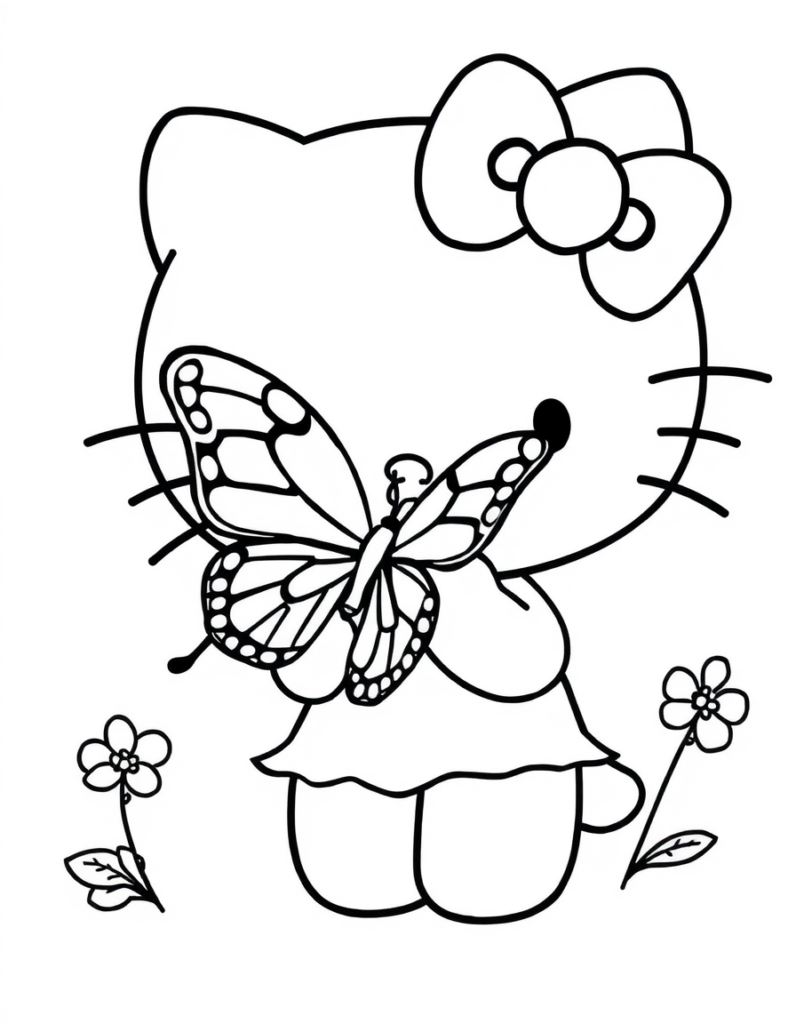 hello kitty coloring pages