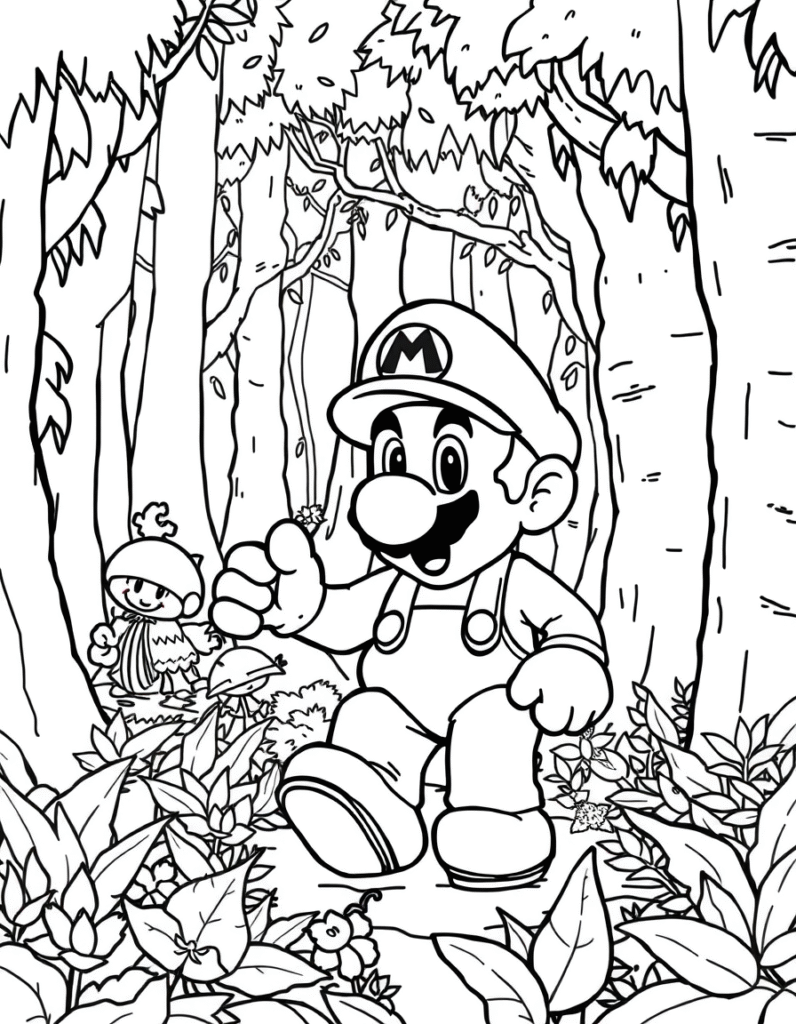 super Mario coloring pages