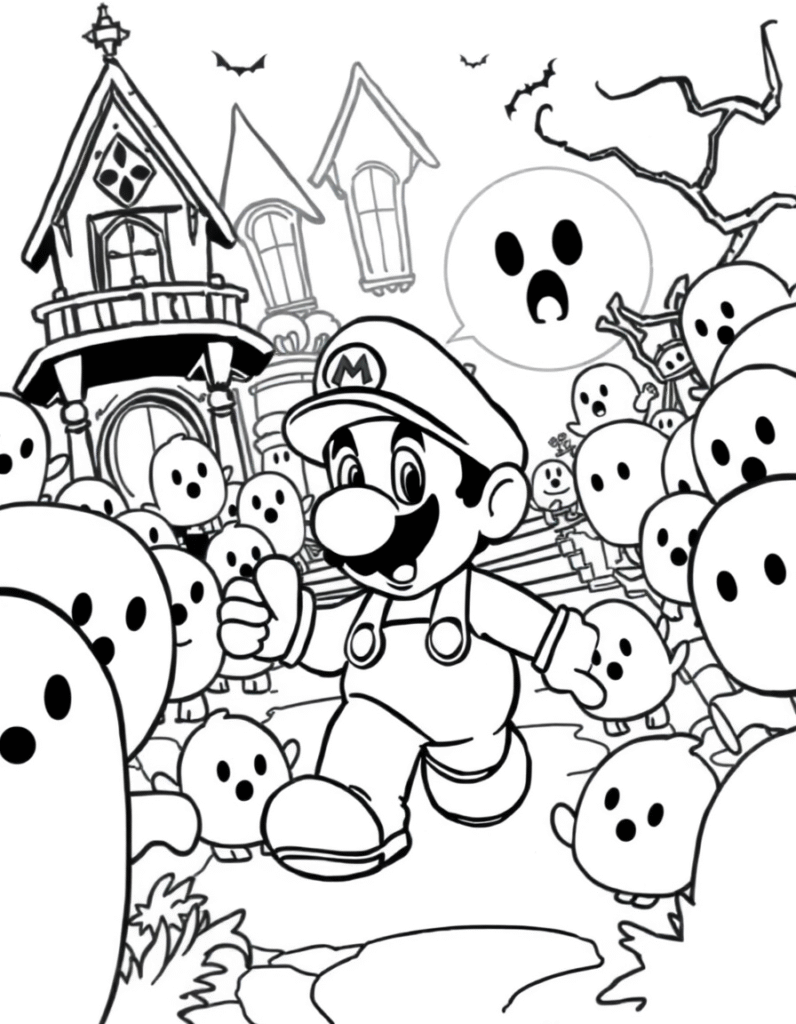 super Mario coloring pages