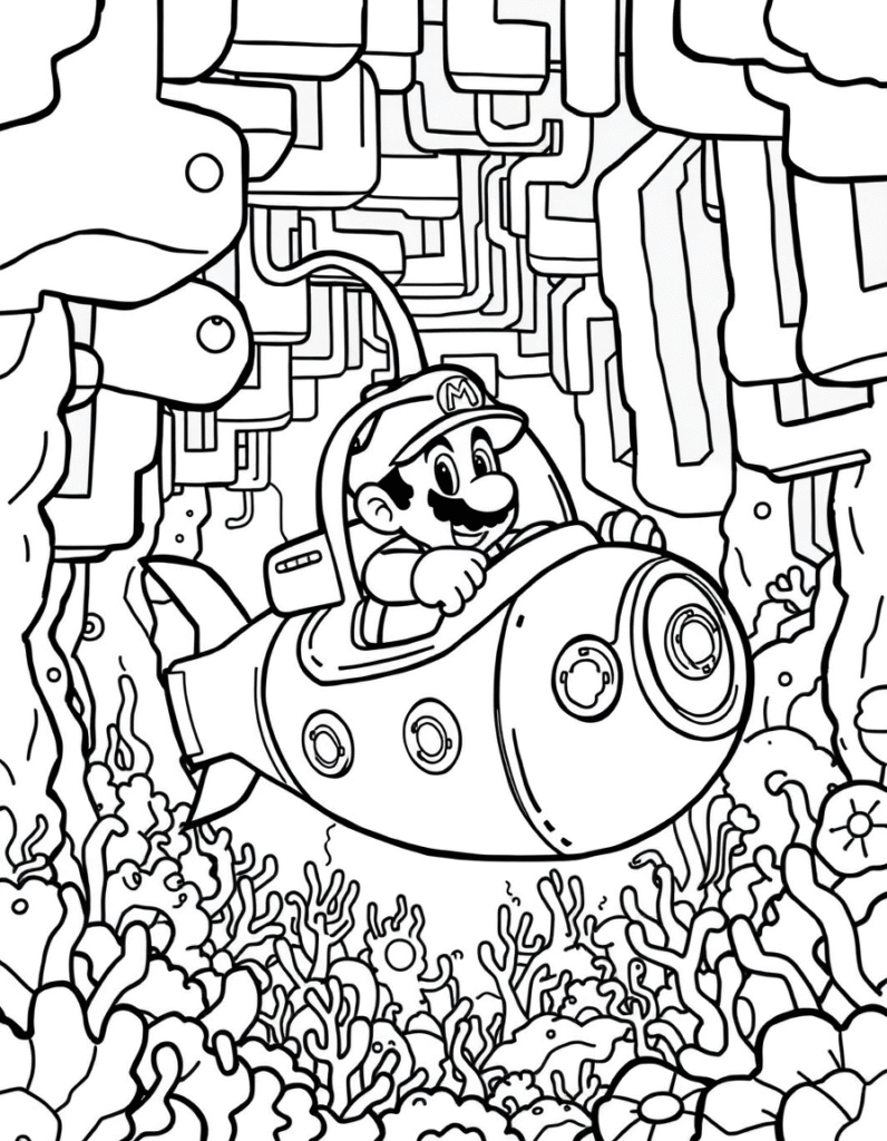 super Mario coloring pages