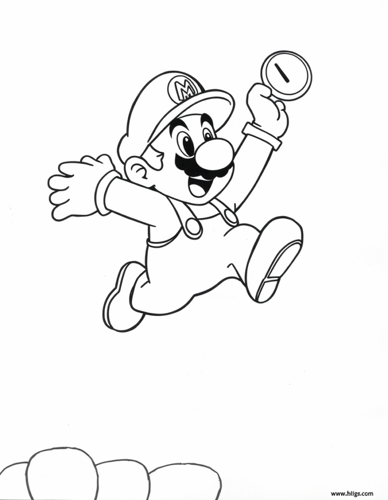 super Mario coloring pages