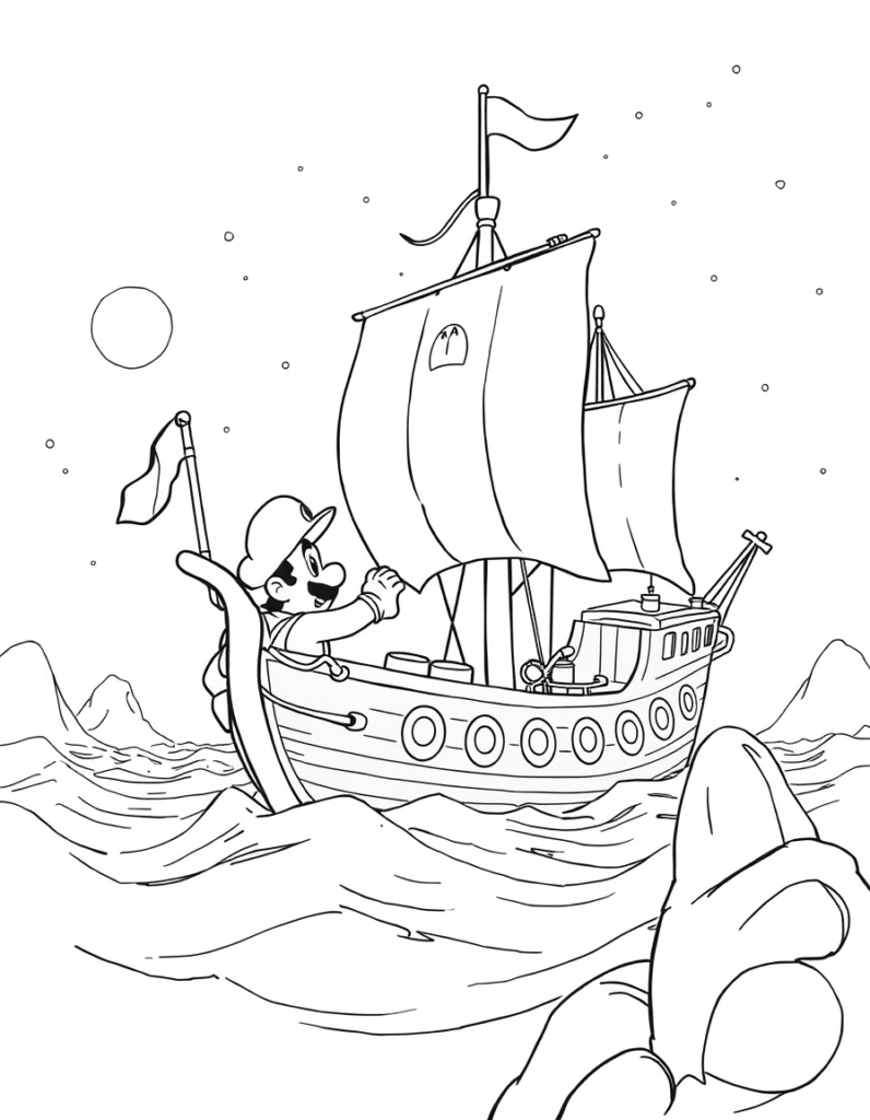 super Mario coloring pages