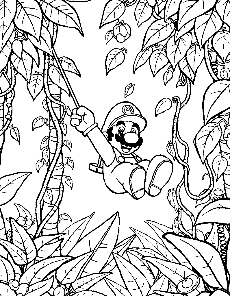 super Mario coloring pages