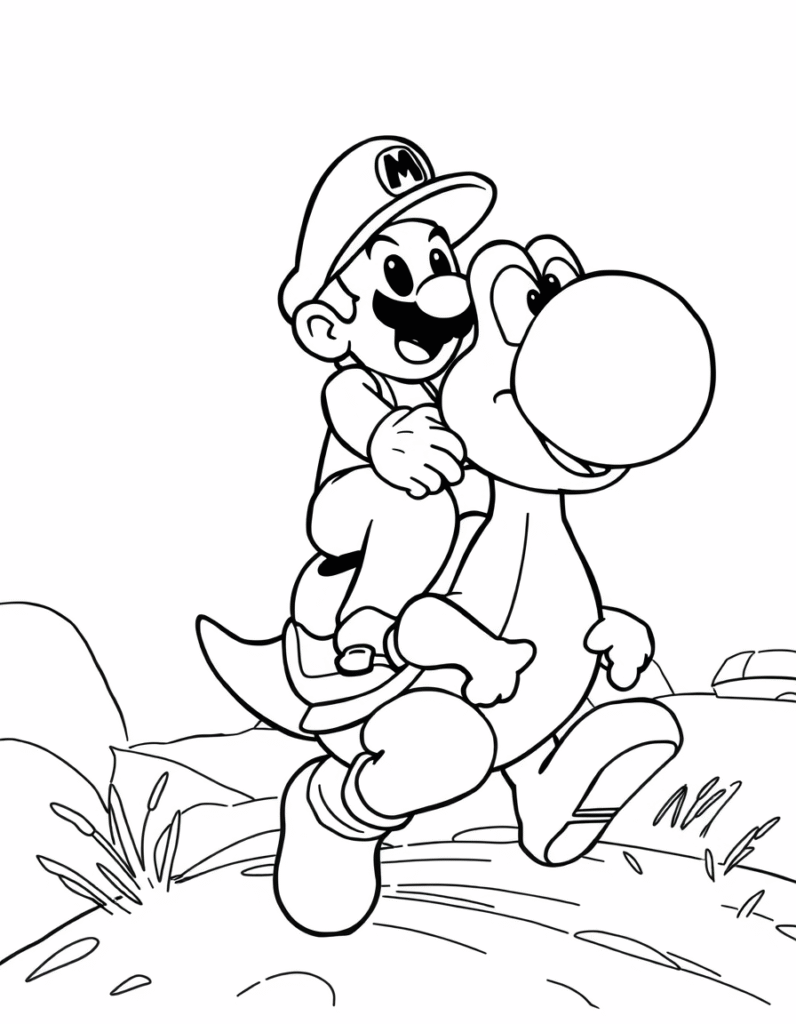 super Mario coloring pages