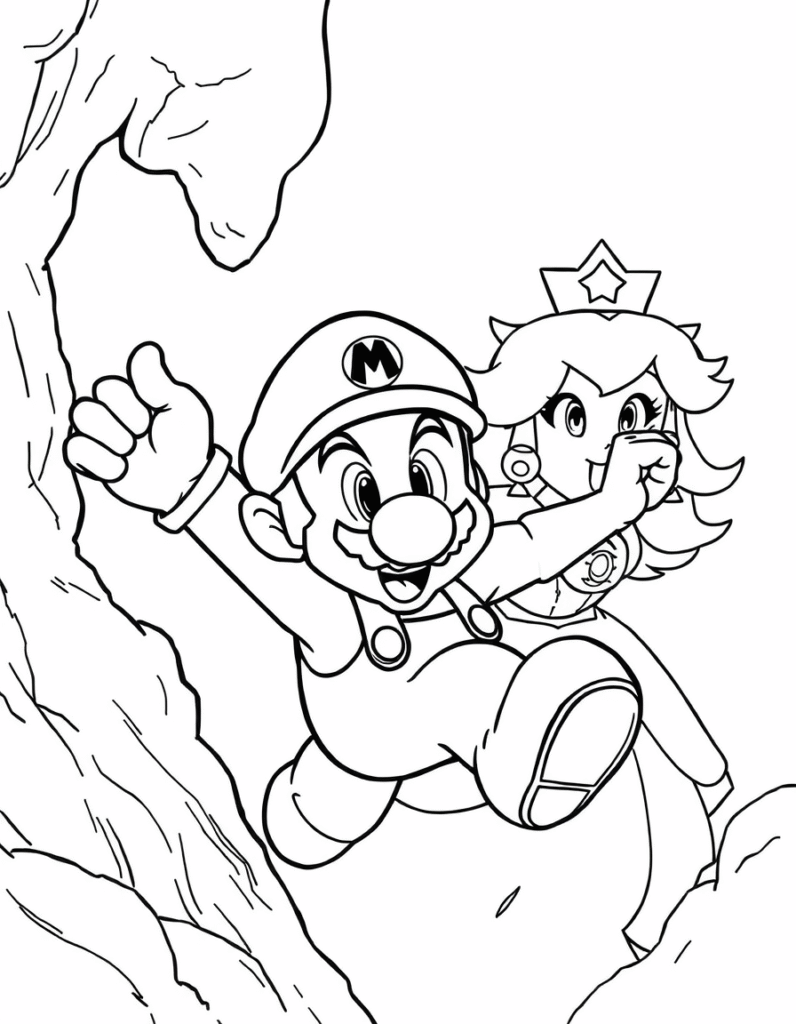 super Mario coloring pages