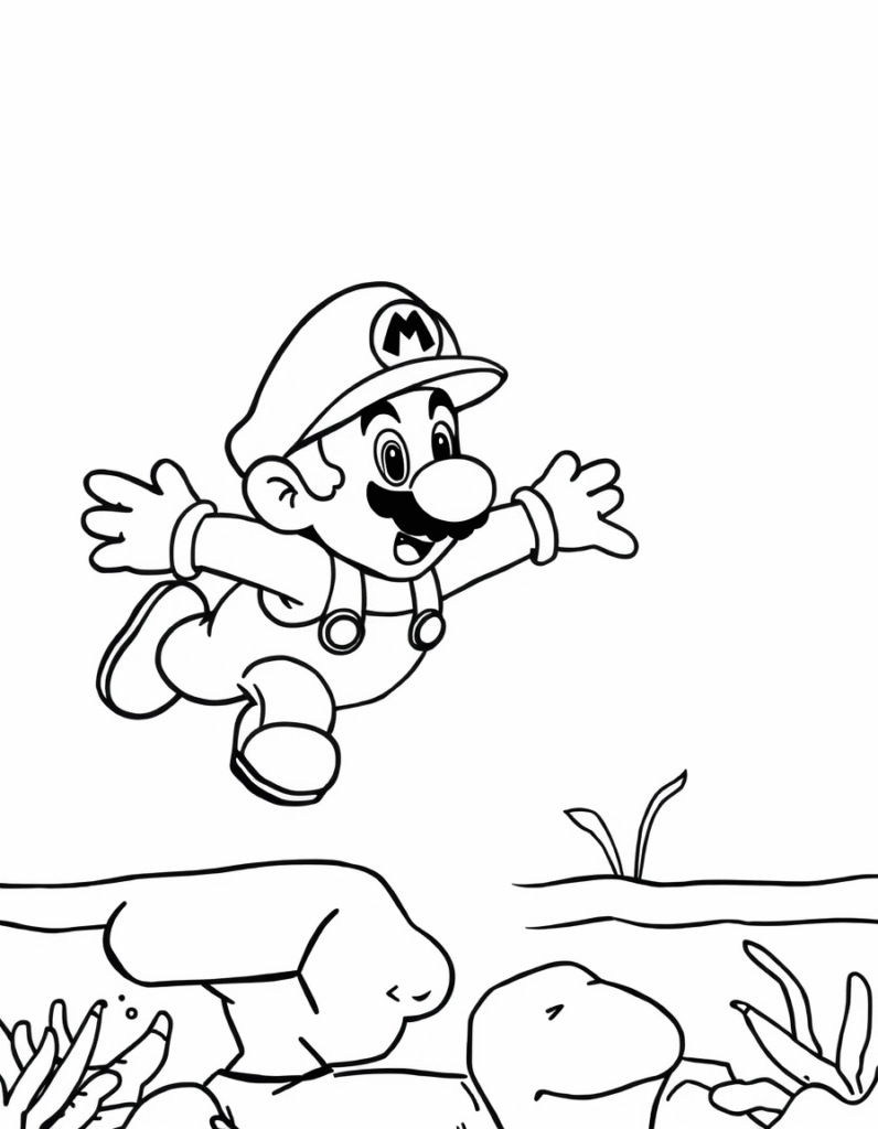 super Mario coloring pages
