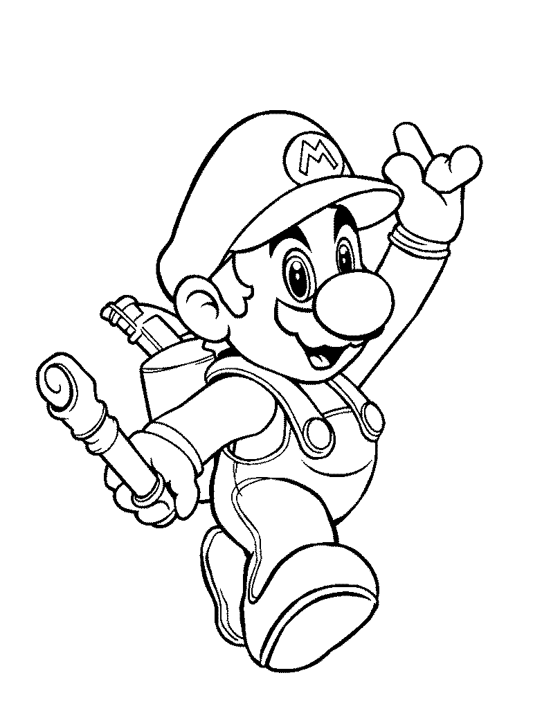 super Mario coloring pages