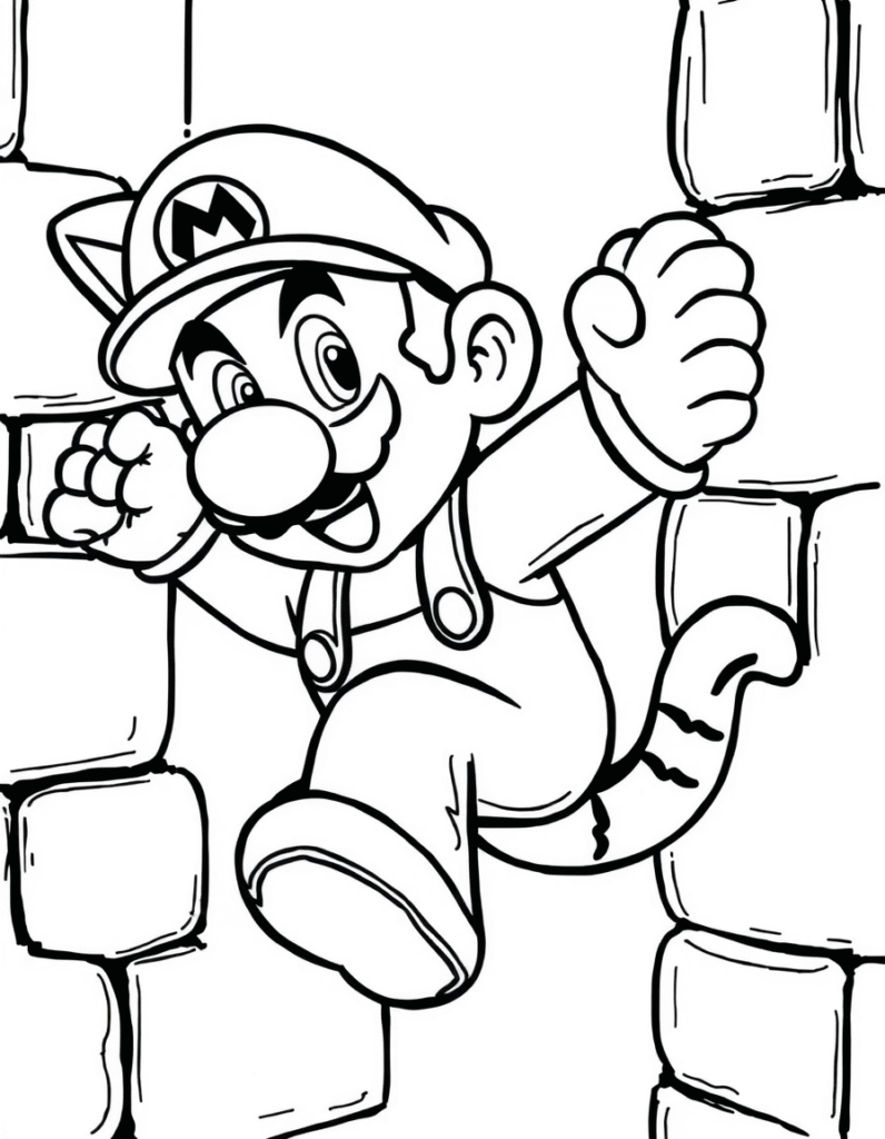 super Mario coloring pages