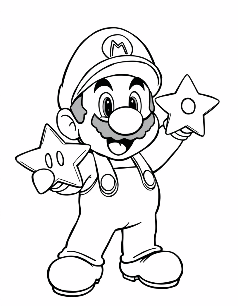 super Mario coloring pages