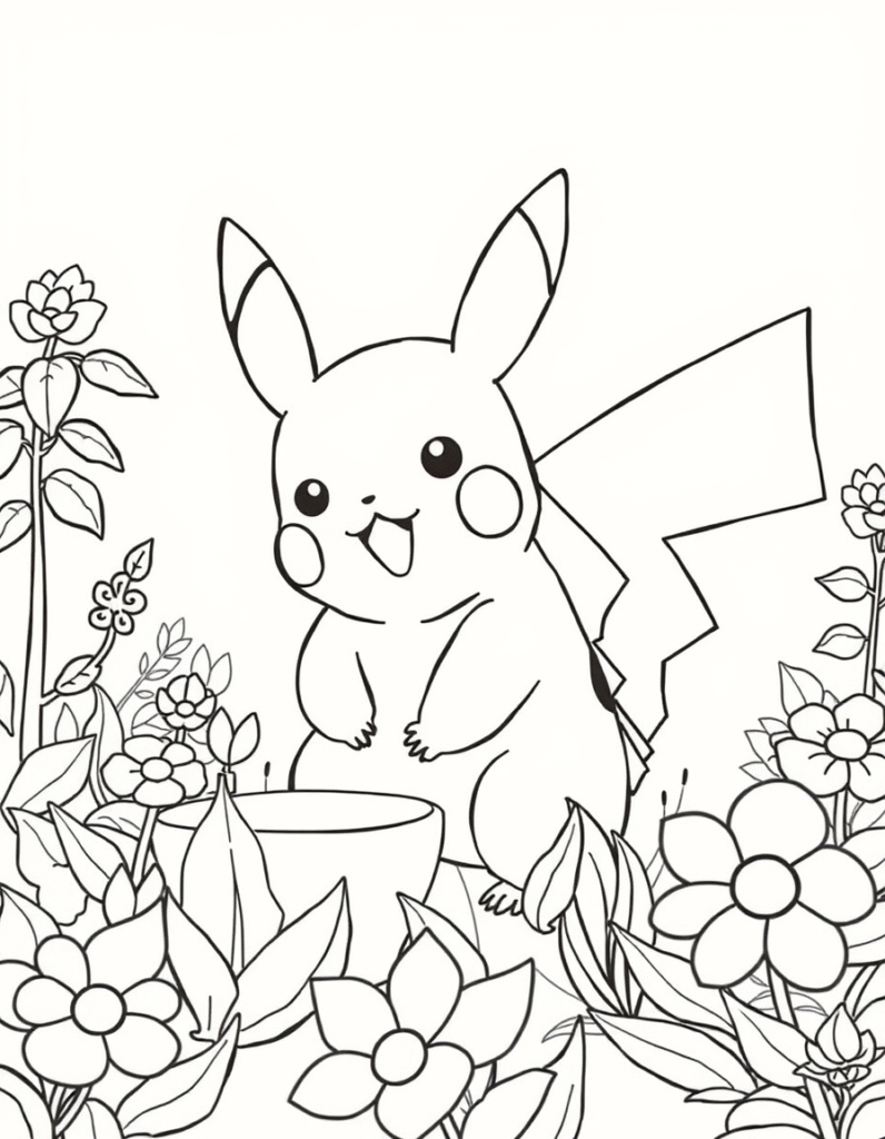 Pikachu coloring pages