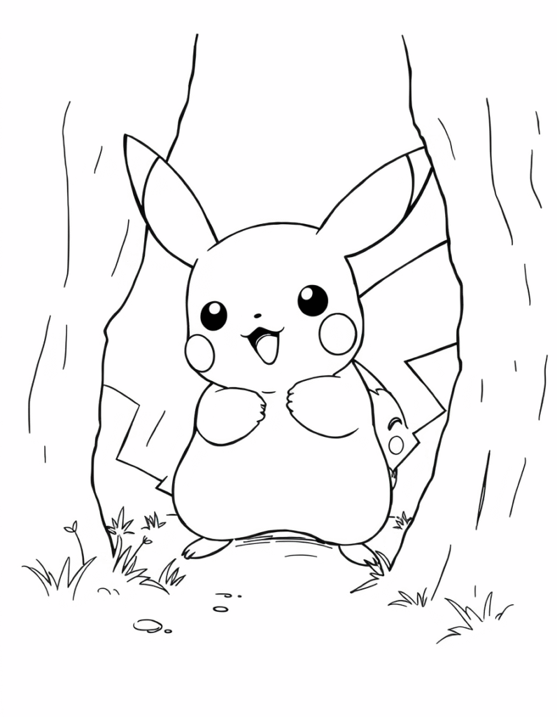 Pikachu coloring pages