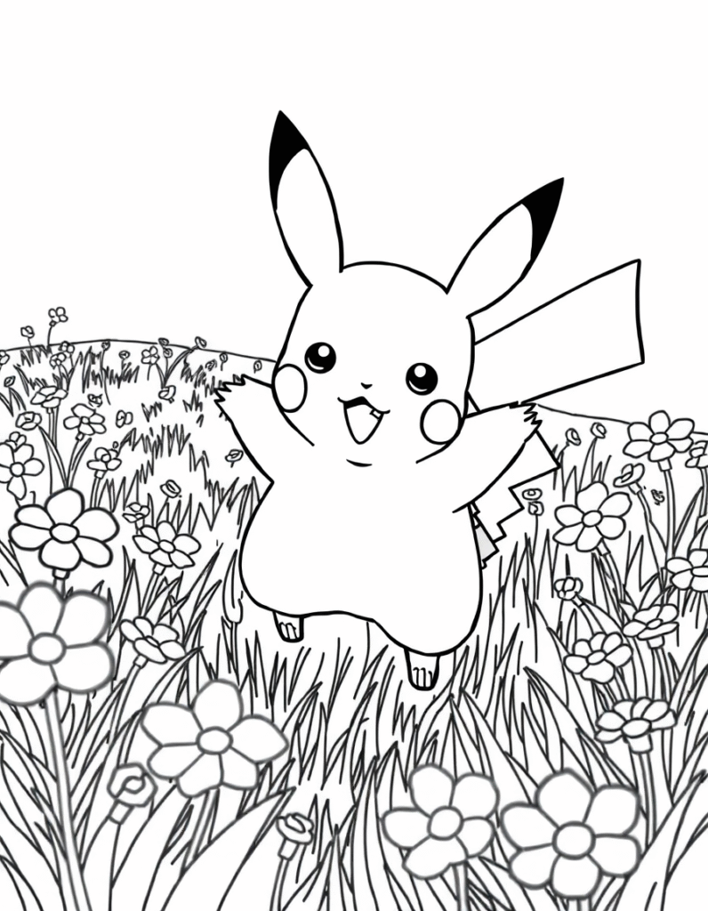 Pikachu coloring pages