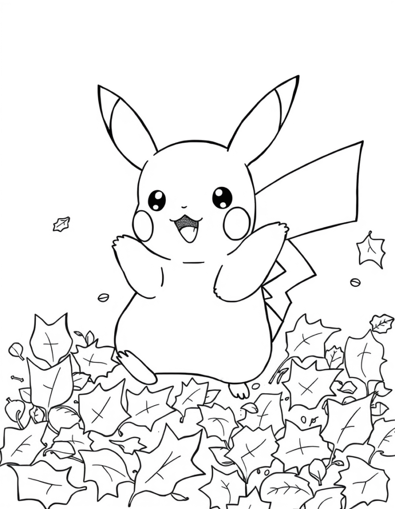 Pikachu coloring pages
