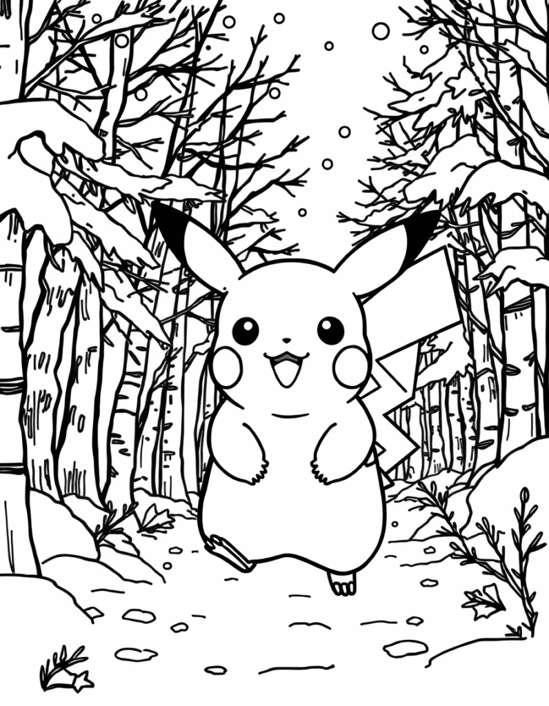 Pikachu coloring pages