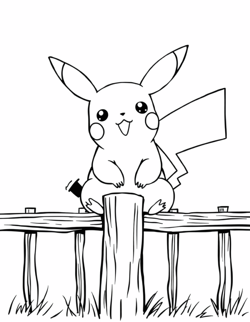 Pikachu coloring pages