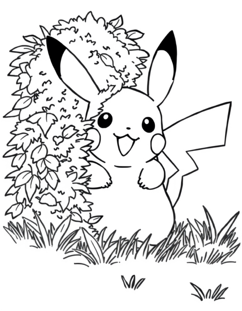 Pikachu coloring pages