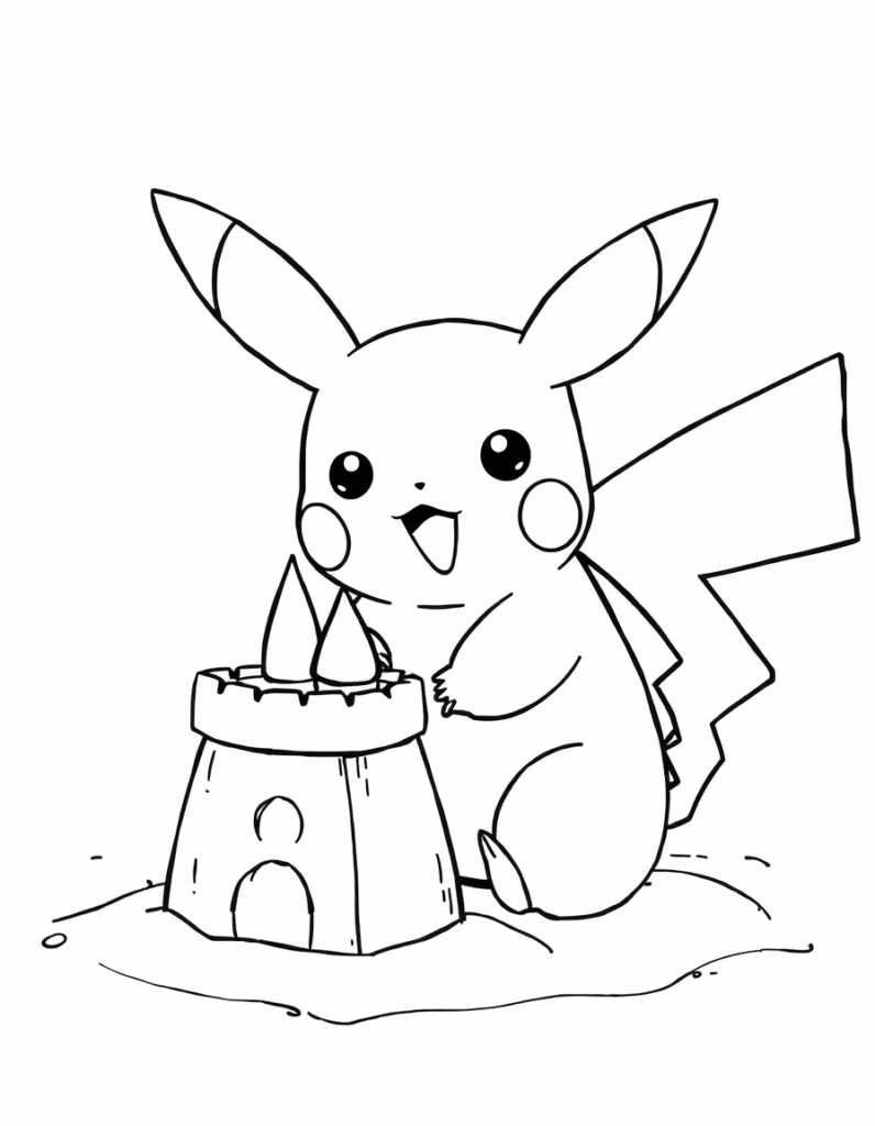 Pikachu coloring pages