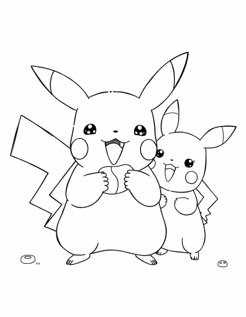 Pikachu coloring pages