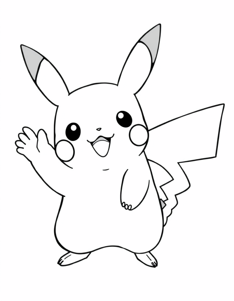 Pikachu coloring pages