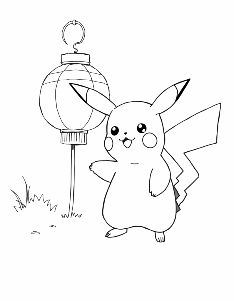 Pikachu coloring pages